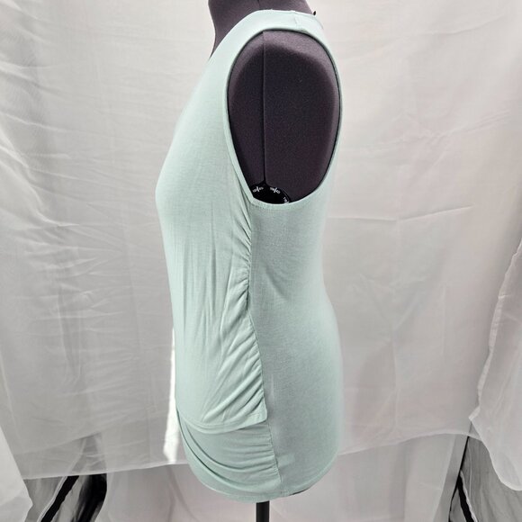 630-15 Torrid super soft Mint Green Tissue Ruched V-neck Tank top Size 1 (14/16) - Picture 4 of 15